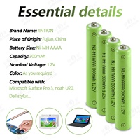 JINTION Nimh AAAA 300mAh 1.2V 40.5MM pour stylet microsoft Surface3 Pro3