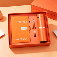 Paquete de lanzamiento personalizado con un cuaderno de cuero vintage auténtico, un bolígrafo de escritura suave y una caja mate a medida, esencial para kits de prensa de eventos.