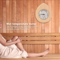 Sauna Dijual Modern dari Kayu Spruce dengan Termometer & Higrometer Ganda untuk Aksesoris Sauna, Penggunaan di Gym & Apartemen
