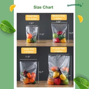 Sacs de conservation alimentaire SummedUp 10x14 pouces 1 gallon en PE transparent en rouleau pour congélateur et cuisine - Product Image 4