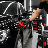Kit d'application de cire pour voiture avec tampon en mousse souple et flexible, adaptable aux surfaces courbes de la carrosserie pour le detailing automobile