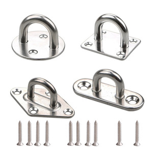 Pernos de anillo de acero inoxidable para puertas con tornillos, anclajes de anillo de alta resistencia para colgar - Product Image 1