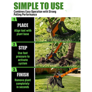 JH-Mech Estrattore di Radici per Alberi Resistente, Rimuovi Steli Manualmente, in Acciaio al Carbonio Anti-Piegatura - Product Image 4