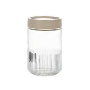 Recyclebaar 8Oz 16Oz Beste Goedkope Cilinder Voedsel Snoep Babyvoeding Containers Glazen Opslagpotten Met Plastic Deksel