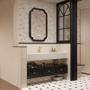 Mueble de baño de lujo ligero, montado en la pared, con amplio espacio de almacenamiento en cajones para guardar cosméticos de baño - Product Image 6
