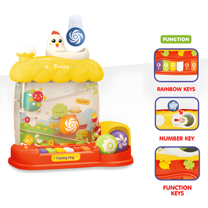Jouet interactif en plastique avec poulets qui marchent, clés musicales, boutons arc-en-ciel et jeu de poulets qui laissent tomber des œufs, <span class=keywords><strong>pour</strong></span> les enfants de 2 à 4 ans - Product Image 4