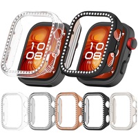 Coque de protection de luxe pour Huawei Watch Fit 5 Pro, accessoires, avec rangée de diamants ajourés, en PC
