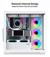 Boîtier PC Gaming SAMA SV01 Moyenne Tour ATX Blanc avec Ventilateurs