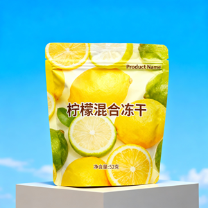 Sachets Doypack personnalisés de qualité alimentaire à fermeture auto-adhésive pour tranches de citron lyophilisées, boissons et tranches lyophilisées de <span class=keywords><strong>fruits</strong></span> et légumes - Product Image 1