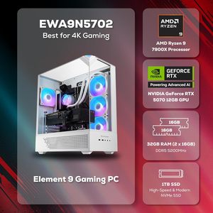 Ordinateur de bureau gaming iBUYPOWER Ryzen 9 7900X RTX 5070 12 Go 32 Go DDR5 RGB Windows 11 Home Tower - Product Image 3