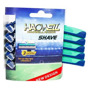 B310GL meilleure vente triple trois 3 lame <span class=keywords><strong>rasoir</strong></span> <span class=keywords><strong>rasoir</strong></span> jetable avec bande lubrifiante <span class=keywords><strong>pour</strong></span> homme et <span class=keywords><strong>femme</strong></span> OEM acceptable - Product Image 4