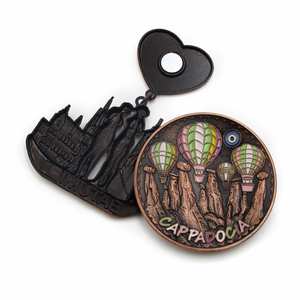 High Quality Custom Laser Cut Brass 3D Fridge Magnet Georgia Batumi Fridge Magnets <b>Souvenir</b> - Product Image 3