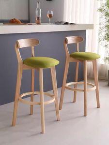 Taburete <span class=keywords><strong>de</strong></span> Bar Moderno <span class=keywords><strong>de</strong></span> <span class=keywords><strong>Madera</strong></span> con Asiento Acolchado, Silla Alta Elegante <span class=keywords><strong>para</strong></span> Isla <span class=keywords><strong>de</strong></span> <span class=keywords><strong>Cocina</strong></span>, <span class=keywords><strong>Barra</strong></span> <span class=keywords><strong>de</strong></span> Pub, Exteriores, Hoteles, Comedor, Dormitorio - Product Image 2