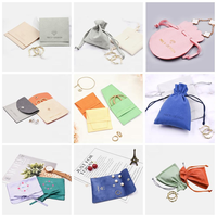Bolsa de Terciopelo con Cordón y Logotipo Personalizado, Bolsa de Regalo de Joyería de Gamuza Suave para Bodas, Cosméticos, Bolsa Pequeña de Terciopelo a Prueba de Polvo