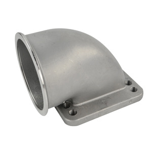 Collecteur d'échappement coudé à 90 degrés Poyracing en acier inoxydable de 3,0 à 3,5 pouces pour turbocompresseurs T3 T4 - Product Image 2