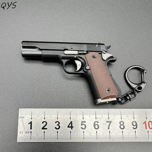 QYS Llavero de Pistola Metálico Plateado Ligero con Logo Personalizado e Impresión UV - Product Image 5