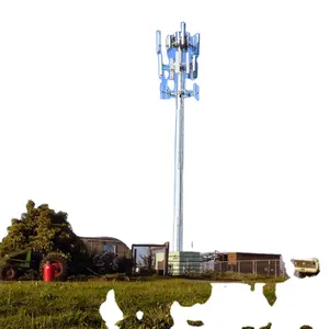 20m高桅杆传输钢通信塔及配件单极天线塔