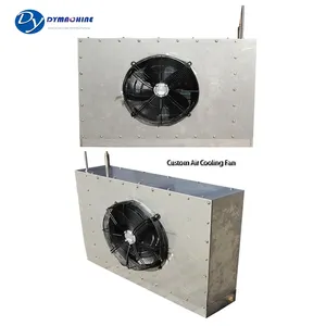 Design personnalisé refroidisseur d'air industriel en acier inoxydable aluminisé chambre froide échangeur de chaleur système de ventilateur de refroidissement d'air-Luft Waermetauscher