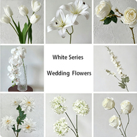 Weiße Serie Künstliche Blumen Leichte und Frische Hochzeitsblumen DIY Innen- und Außendekoration für Geburtstagsfeiern Blumenarrangement