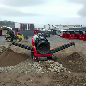 Factory Prices Compost Sand Topsoil Trommel Screener Rotary Large Trommel Screen Topsoil Screener For Sale - Product Image 1