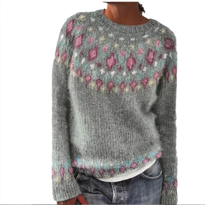 Nuovi Maglioni Lavorati a Maglia alla Moda per Donna, Pullover Casual Autunno Inverno con Collo Tondo e Maniche Lunghe - Product Image 6