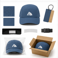 Casquette de baseball et de randonnée en nylon à 5 panneaux, découpe laser, aération, transfert thermique, faible MOQ, fourniture ODM, commande en gros pour les acheteurs de matériel de camping, logo personnalisé