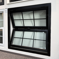 Fenêtre verticale pliante en aluminium avec grille, fenêtre résidentielle pliante verticale