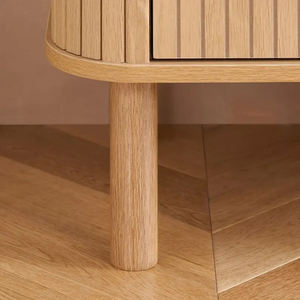 天然木5段チェスト ドレッサー モダン収納キャビネット 寝室 リビングルーム用 - Product Image 4