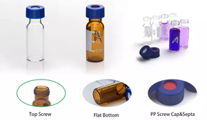 Vial de muestreador automático de 2ml de alta calidad con tapón de rosca ND10 y crimpado de 11mm/cuello a presión OEM personalizable para análisis de <span class=keywords><strong>HPLC</strong></span>/GC - Product Image 2