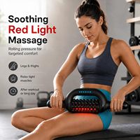 Eveekon Rouleau de massage des pieds rechargeable à 6 vitesses pour les jambes, les mollets et les pieds, masseur électrique avec lumière rouge 630 nm pour le corps entier