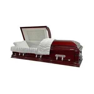 死者のための卸売高品質パウロニア木製イタリアスタイル棺