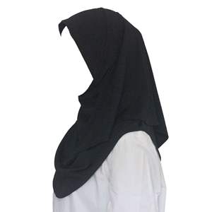 Hiyab de Algodón Jersey de Lujo para Mujer Musulmana, Color Liso, Largo Medio, para Ramadán y Eid, con Pedrería, Transpirable, Doble Capa, Venta al por Mayor - Product Image 1