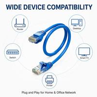 Kabel Patch Jaringan Cat5e UTP CCA yang Hemat Biaya, RJ45 Tanpa Pelindung, Bersertifikasi CE/FCC, Panjang Dapat Disesuaikan untuk Kantor Kecil