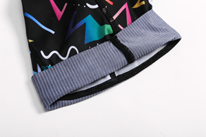 Cuissard de cyclisme unisexe performant à imprimé géométrique coloré et réfléchissant, respirant et rembourré, pour la course de compétition - Product Image 4