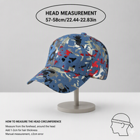 Casquette de baseball camouflage métallique personnalisée en gros, 6 panneaux, visière pré-courbée, bouton supérieur rouge, fabricant OEM ODM, vente en gros, faible MOQ, usine