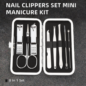 8-in-1 Stainless Steel Infant-Friendly Nail Clippers <b>Set</b> & Grooming Kit-Portable Professional Manicure & Pedicure <b>Box</b> Gift - Product Image 2