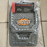 Tapis de voiture universels de luxe, design logo tendance, respirants, antidérapants, durables, en caoutchouc PVC de 10 mm d'épaisseur, ensemble complet de 5 pièces