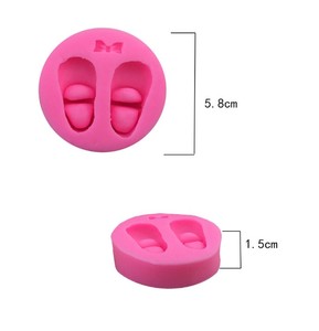 Lindos zapatos de bebé moldes de silicona para <span class=keywords><strong>Fondant</strong></span> herramientas de decoración de pasteles <span class=keywords><strong>molde</strong></span> para hornear - Product Image 5