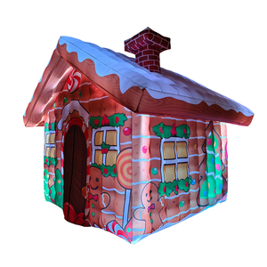 WINSUN <b>Inflatable</b> Gingerbread <b>House</b> Christmas Decoration Oxford Fabric CE Certified Custom Logo for Outdoor Yard Holiday Display - Product Image 2