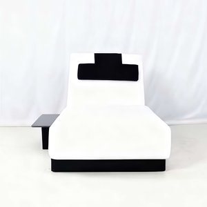 Mobilier de luxe de haute qualité pour loisirs, chaise longue réglable pour l'extérieur, plage, <span class=keywords><strong>jardin</strong></span>, hôtel, <span class=keywords><strong>piscine</strong></span>, avec coussin blanc épais - Product Image 3