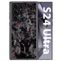 Coque en TPU en fibre de carbone forgé pour Samsung S22 S23 S24 S25 Ultra Plus FE coque de protection pour téléphone tendance brillante pour iPhone 17