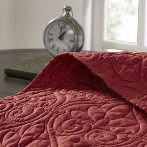 Juego de Cubrecamas Reversibles Aikoufeng, Rojo, Tamaño Queen, 4 Piezas, Poliéster y Algodón Tejido, Estilo Sencillo, para Uso en Casa, Todas las Temporadas - Product Image 6