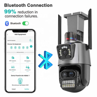 Caméra de sécurité extérieure WiFi P11 à double objectif 4K AI 4G PTZ avec suivi automatique, étanche, surveillance CCTV IP