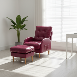 Fauteuil de cinéma maison manuel une <span class=keywords><strong>place</strong></span>, style européen moderne, revêtement en tissu de luxe avec structure métallique, design européen abordable direct usine - Product Image 1