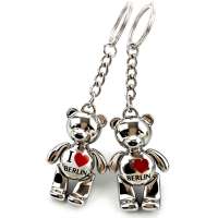 Porte-clés en alliage de zinc 3D créatif en forme d'ours, pendentif vintage de dessin animé, mousqueton, accessoire de sac pour voitures, logo personnalisé, superbes cadeaux