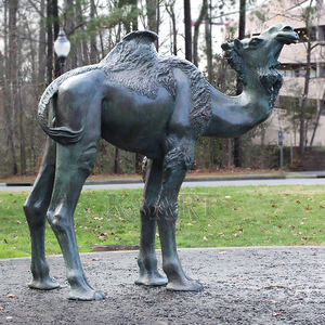 Haute qualité Bronze laiton chameau Statue métal artistique Animal Sculpture pour jardin ou rue paysage décoration - Product Image 4