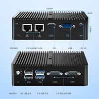 Mini PC Industrial Sin Ventilador Intel Pentium Silver J5005 DDR4 32GB Máx. 2xRJ45 LAN 2xRS232 COM HD 4K Compatible con Win10/11 Linux