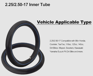 Nouvelle chambre à air pour moto 225/250-17 2.25/2.50-17 pour moto tout-terrain 110cc 125cc, cyclomoteur, scooter, accessoires en caoutchouc naturel - Product Image 3