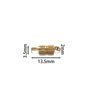 <b>Copper</b> Vertical Thread Screw Clasp Gold Silver Nickel For <b>Bracelet</b> Making Jewelry Findings Rectangle Shape Plated - Product Image 2
