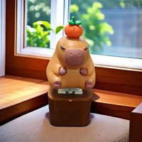 Porte-clés Capybara avec son et lumière, pendentif dessin animé haute fidélité, jouet anti-stress